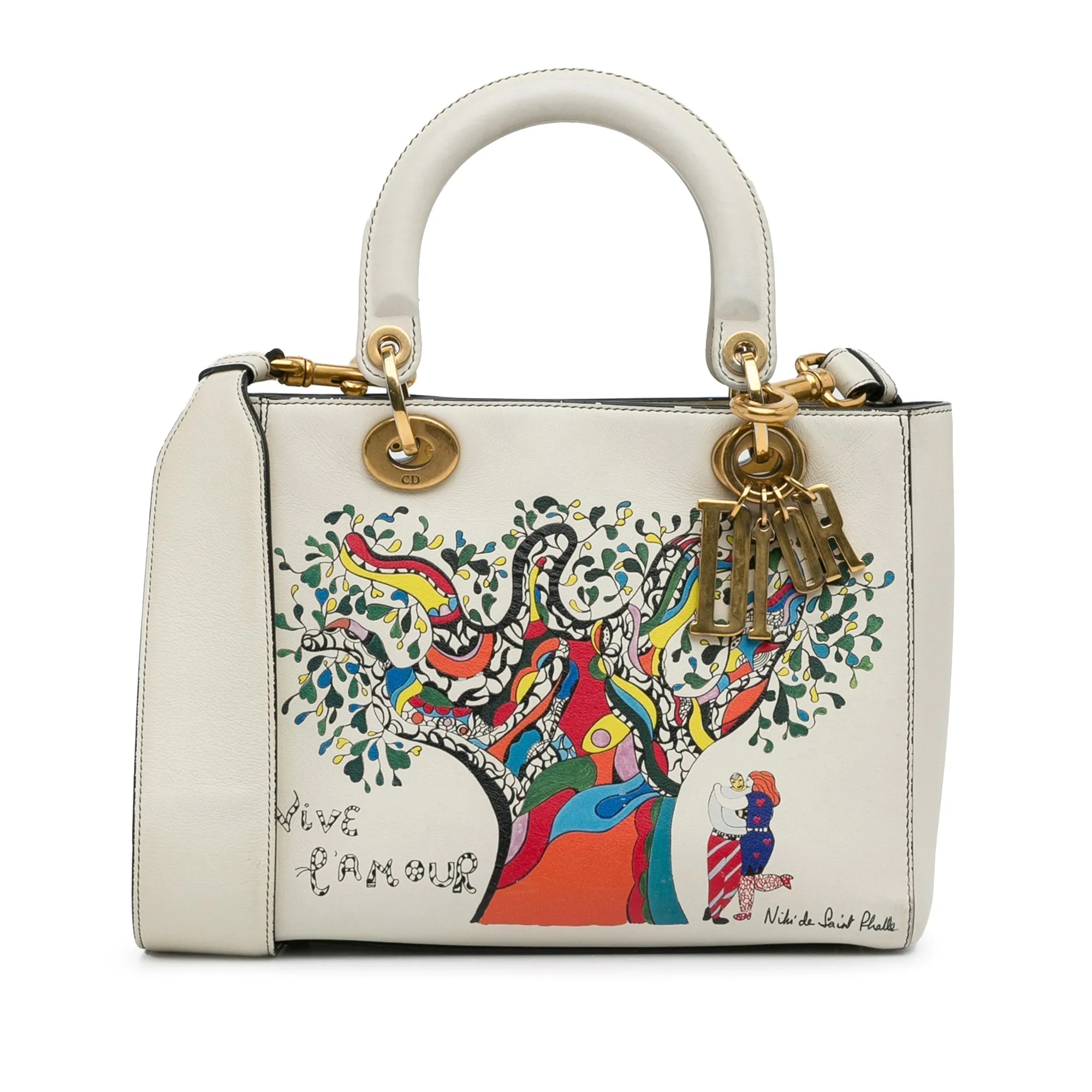 Trendy Inspired Dior X Niki De Saint Phalle Lady Dior Medium White