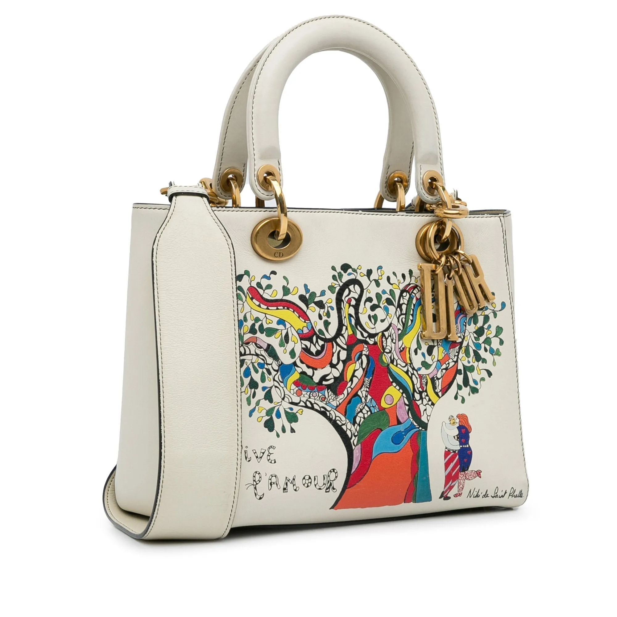 Trendy Inspired Dior X Niki De Saint Phalle Lady Dior Medium White